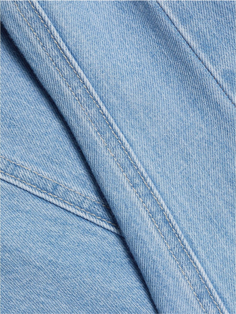 L'AGENCE Mitzy Seamed Denim Midi-Dress Light Blue - 0 - Picture 6 of 13